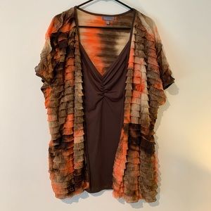 Women’s plus 2-in-1 short sleeve top size 3X